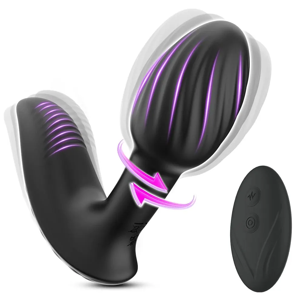 Wireless Remote 9 Modes Anal Plug Vibrator 360 Rotation Wearable Vibrating Butt Plugs Prostate Massage Adult Sex Toys For Women — image 2