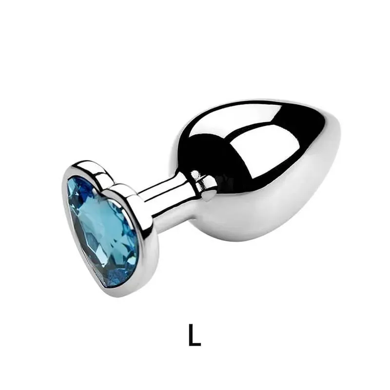 5 Sizes Stainless Steel Crystal Heart Anal Plug Removable Butt Plug Stimulator Prostate Massager Anal Sex Toys Dildos — image 23