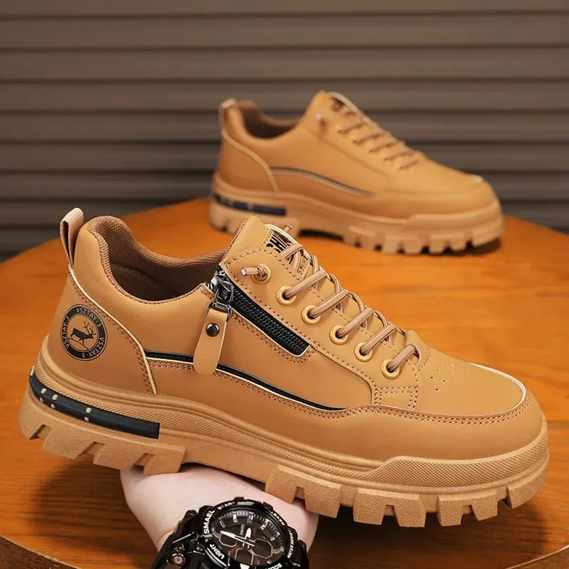 Men's Casual Sports Outdoor Hiking Trendy Fashion Street Comfortable Men's Thick Soled Board Shoes — image 4