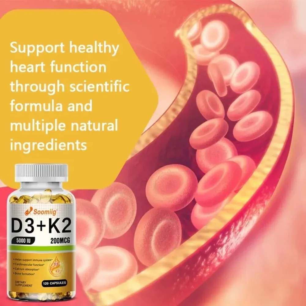 Vitamin D3 K2 - Vitamin D3 5000 Iu & K2 As MK-7 200 Mcg - with Magnesium Zinc Immune & Mood Support for Bone & Teeth Health — image 4