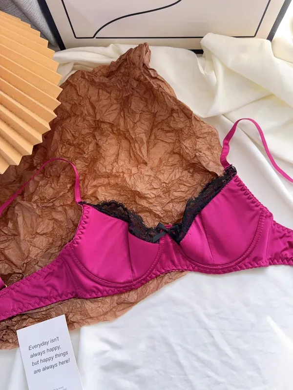 Satin Lace Lingerie Set for Women Push Up Bra & Briefs with Rabbit Ears Sensual Underwear — image 10