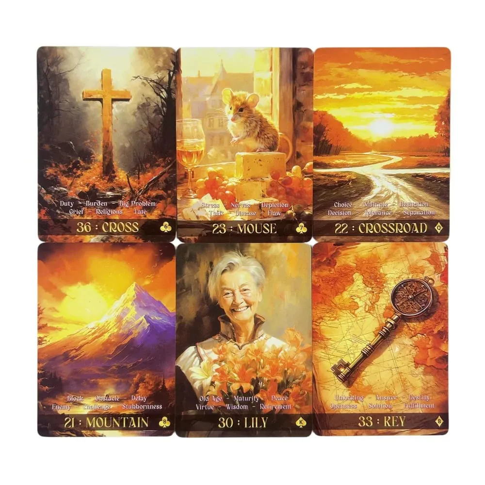 Lenormand Tarot Deck Le Autumn Collection for Divination And Fortune Telling Oracles Deck Board Game Tarot Card Game — image 2