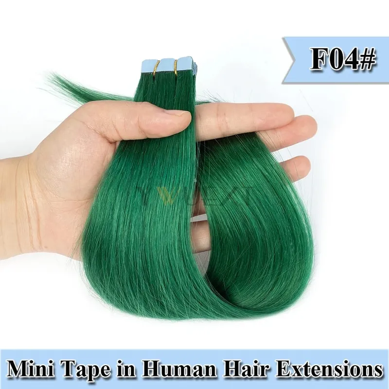 12-20 Inches Mini Tape in Human Hair in Fancy Colors Natural Straight Seamless Tape Hair Extensions for Outlet Hairstyles — image 10
