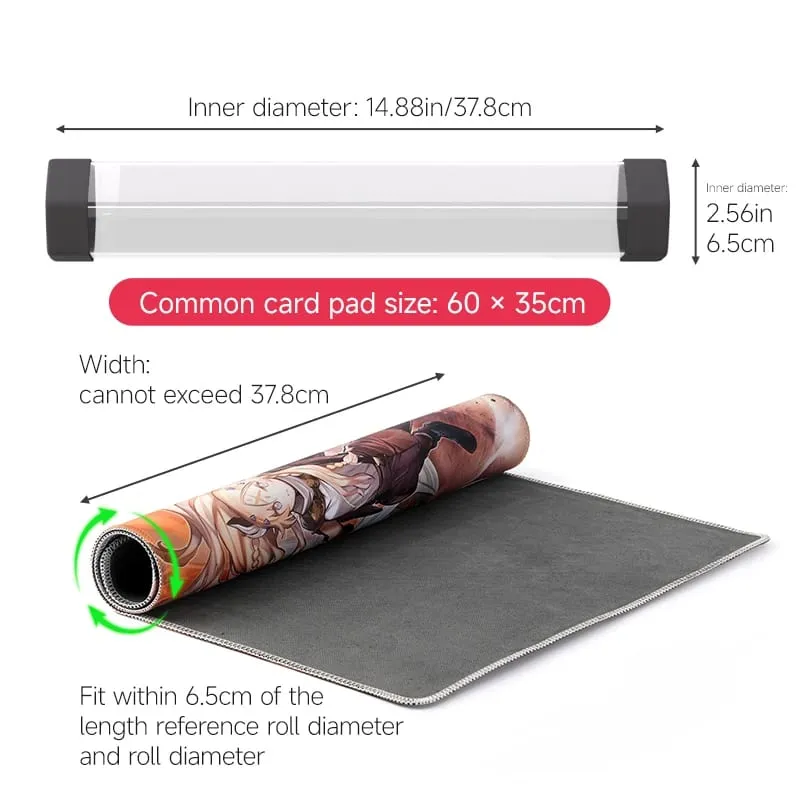 Playmat tube tcg - perfect for 60X35CM pad storage and TCG gaming for TCG for Pokemon for YuGiOh for mtg Games Pad Canister