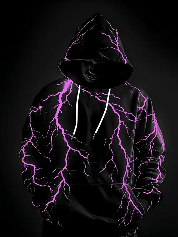 Men's winter-spring hooded sweatshirt with 3D print comfortable and soft trendy and casual streetwear style — image 5