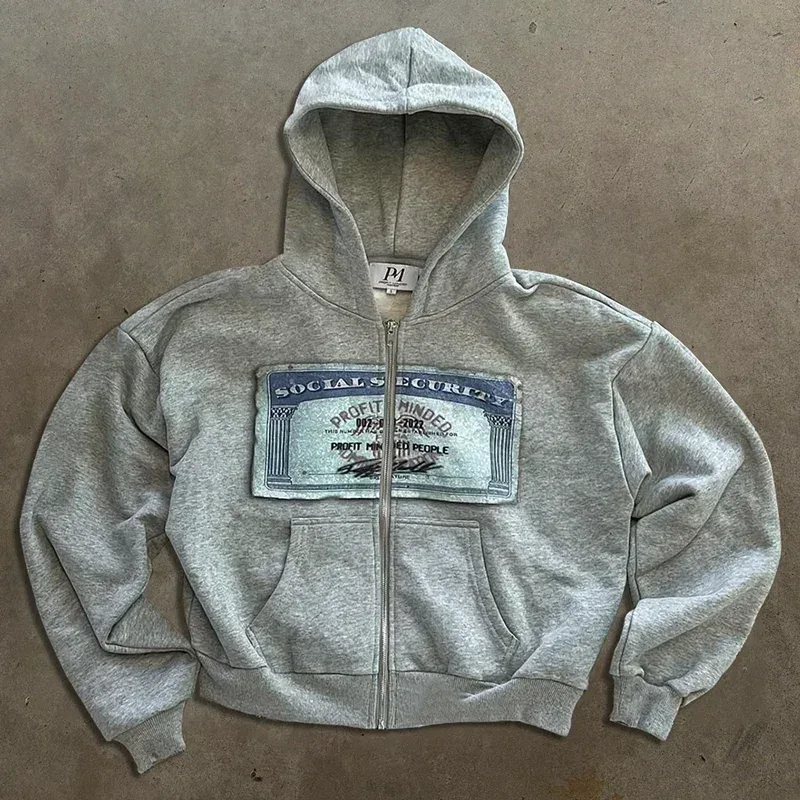 Y2K Retro Hoodie Men's and Women's Custom Print Streetwear Long Sleeve Pullover with Hood — image 3