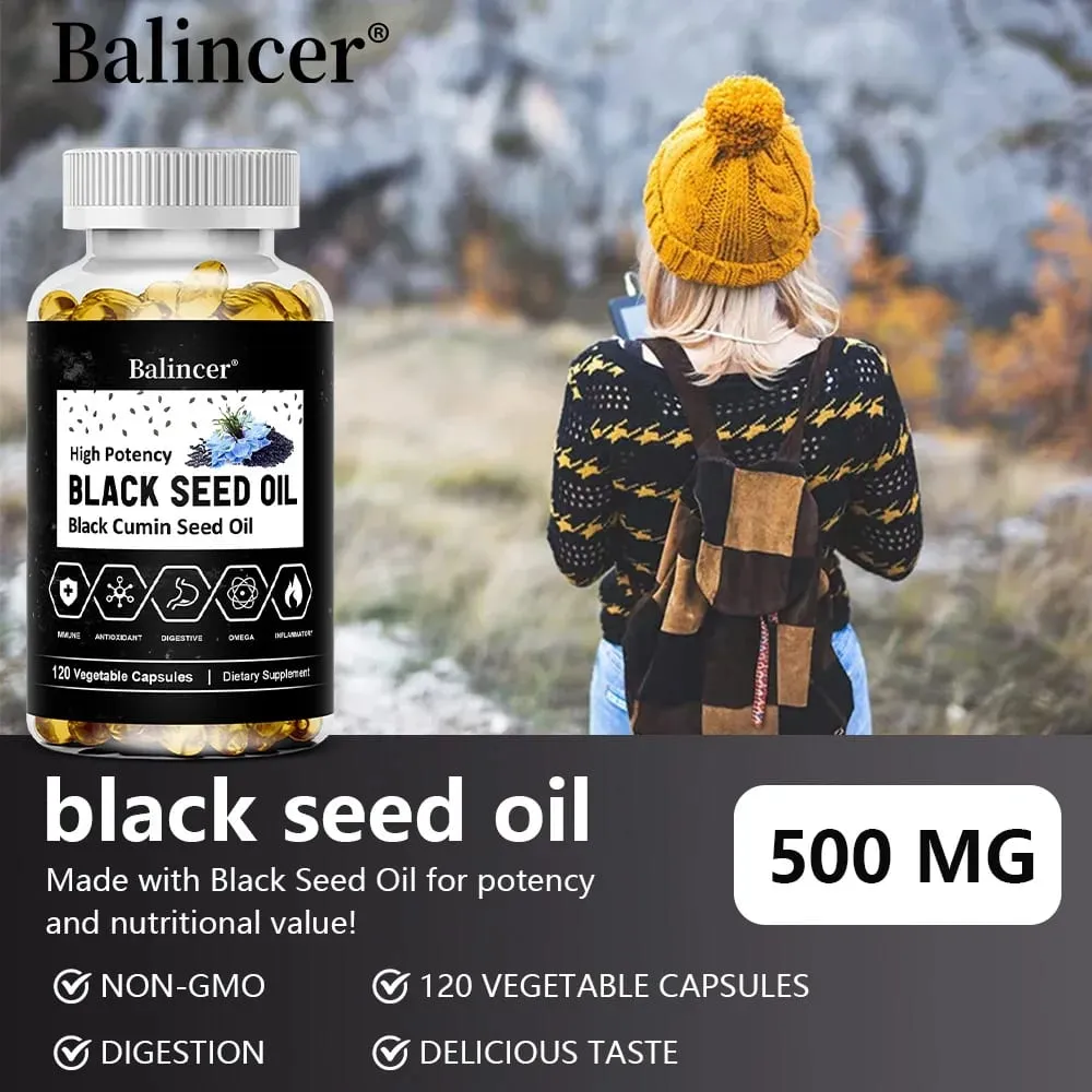 Organic Black Cumin Seed Oil Capsules 500mg Supports Immunity Joint Hair & Skin Health Joint Flexibility & Digestion — image 6