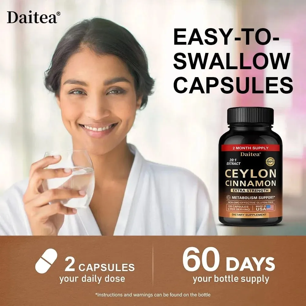 Ceylon Cinnamon Capsules - Antioxidant Promotes Heart Health and Metabolism Support The Immune System — image 7