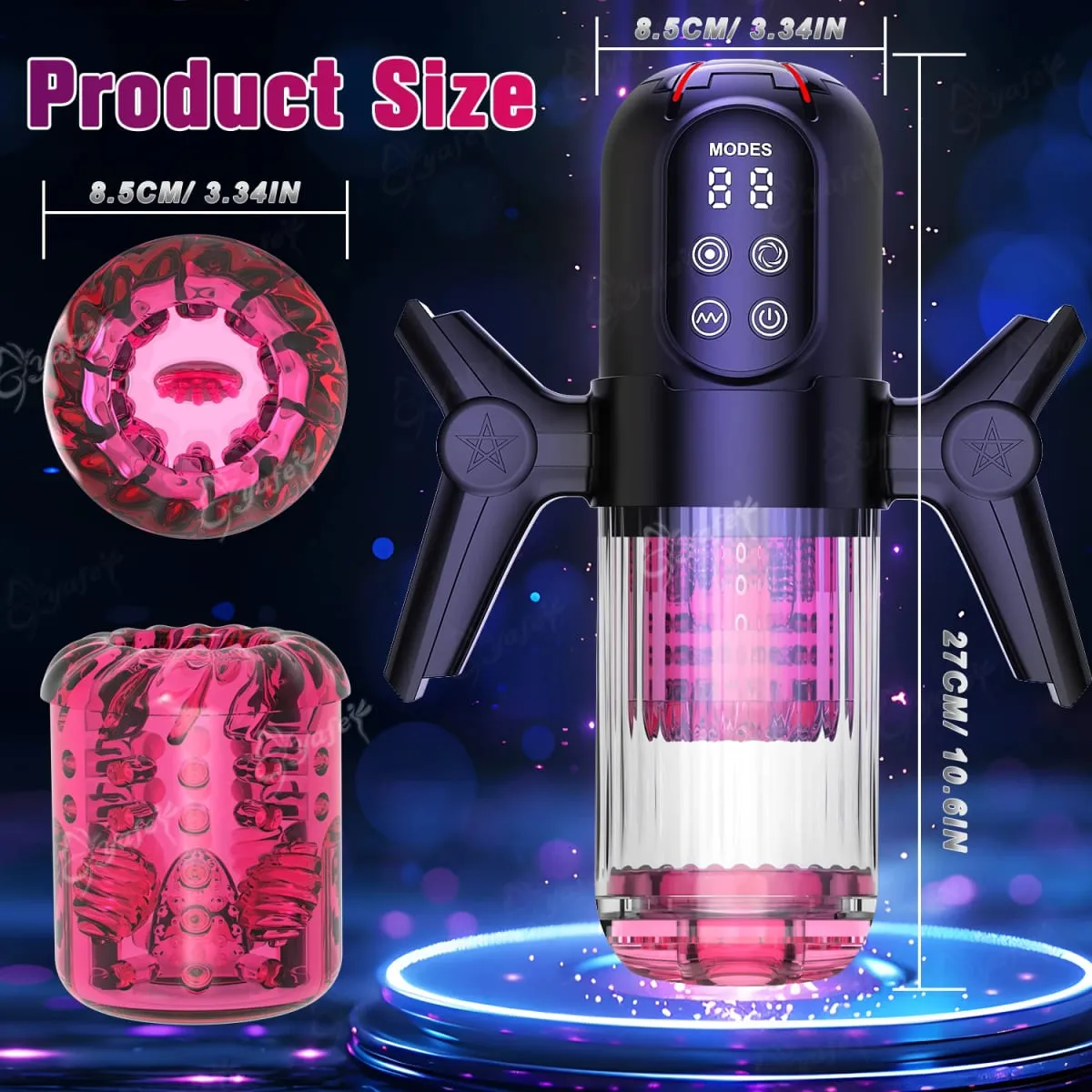 Automatic Male Masturbator 9 Vibration 6 Sucking Rotating Licking Telescopic Modes Pocket Pussy Stroker Blowjob Sex Toys