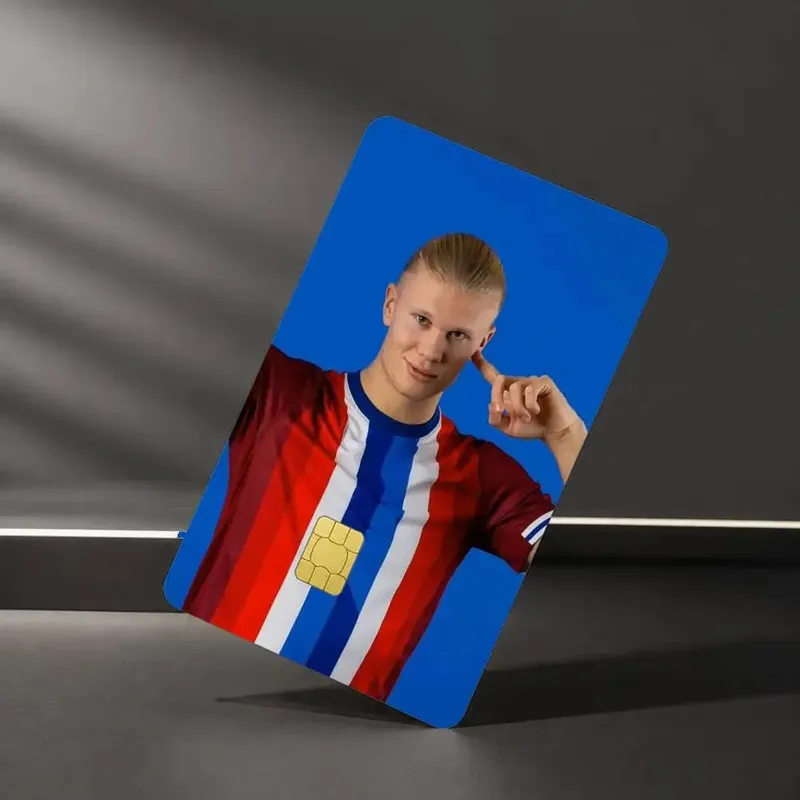 Football Star E-Erling H-Haaland Sticker Film Tape Skin for Credit Card Debit Card Waterproof Stickers — image 11