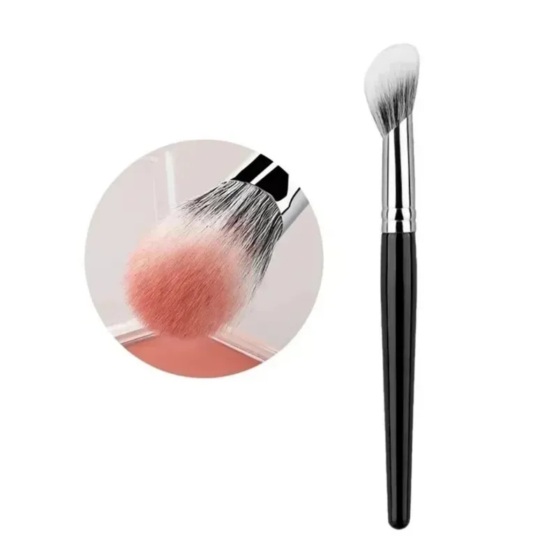 1/2Pcs Mini Peach Heart Blush Brush Small Flat Precise Face Brush Multi Use For Powder Cream Liquid Blush Beauty Makeup Gift