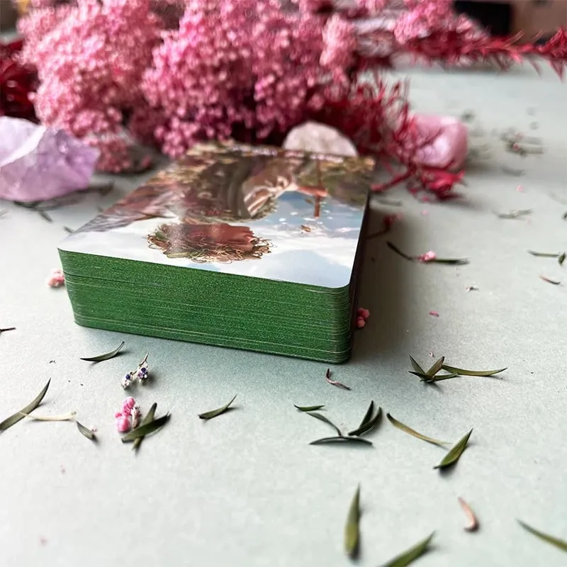 Arot Cards for Beginners with Guidebook Spring Sprout Tarot Deck 80 Oracle And Tarot Cards 400 GSM Premium Cards with Gilded