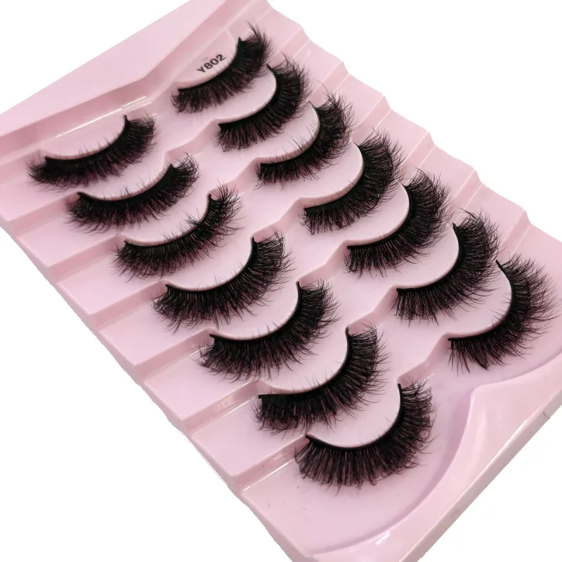 Fluffy Lashes Mink False EyelashesThick Cat Eye Makeup Long Natural Volume 3d Eyelashes Extension Wholesale Mink Eyelashes