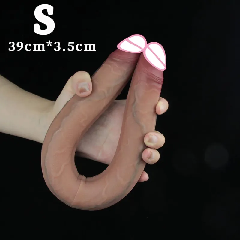 Silicone Double Ended Dildos Super Long Penis Vaginal G-spot Massage Orgasm Lesbian Masturbator anal plug Butt Plug Sex Toys
