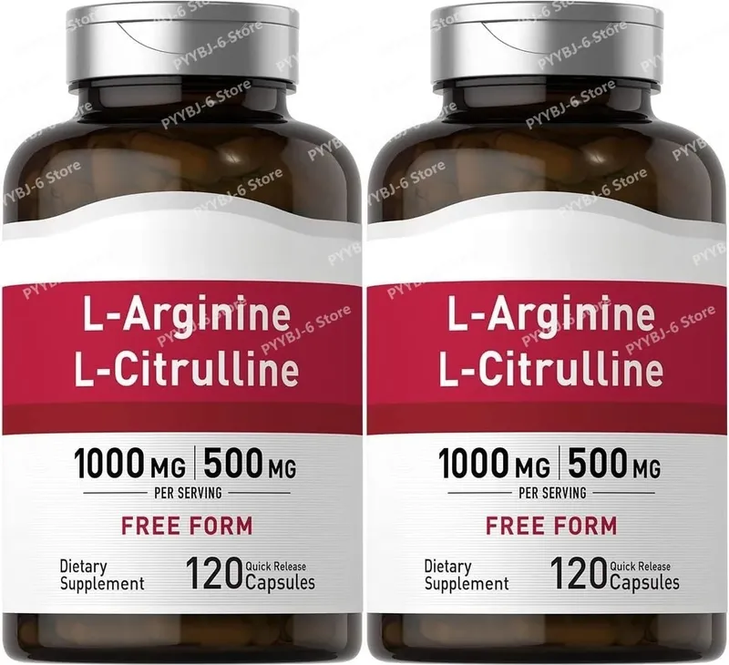 L-Arginine L-Citrulline Capsules 1000mg/500mg Free Form Amino Acid Supplement for Fitness Support & Active Lifestyle 120 Ct — image 8