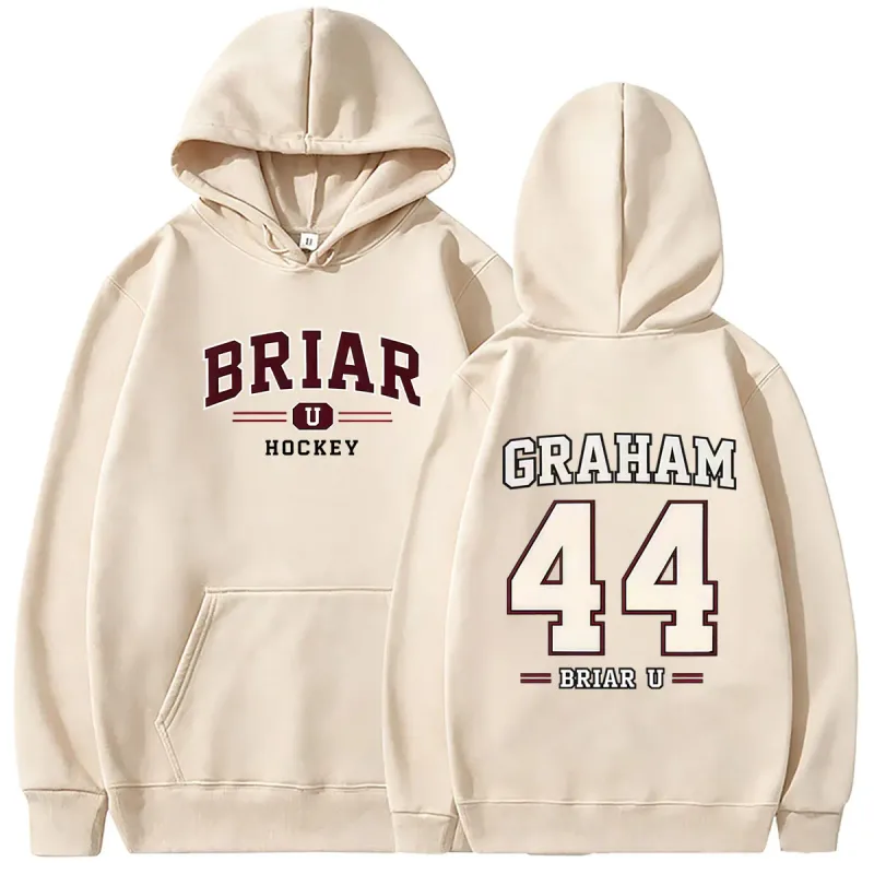 Off Campus Briar University Hockey Graham 44 Graphic Hoodie Men Women Vintage Oversized Sweatshirt Male Fashion Pullover Hoodies