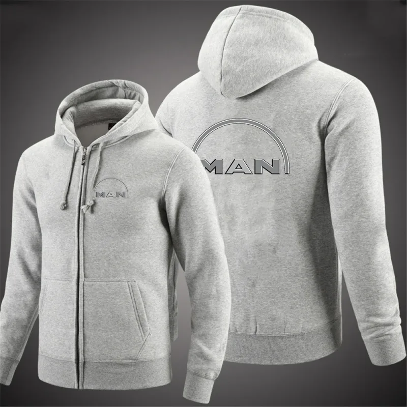 2025 Spring And Autumn Men's Truck man Logo Print Minimalist Style Daily Commute Hooded Coat Drawstring Zipper Hoodies Jacket — image 11