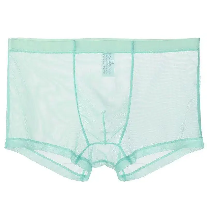 Underkläder Transparent Boxers Bulge Ice Silk Genomskinlig kalsonger Sexiga trosor Låg midja Trosor Underkläder Intimates — image 10