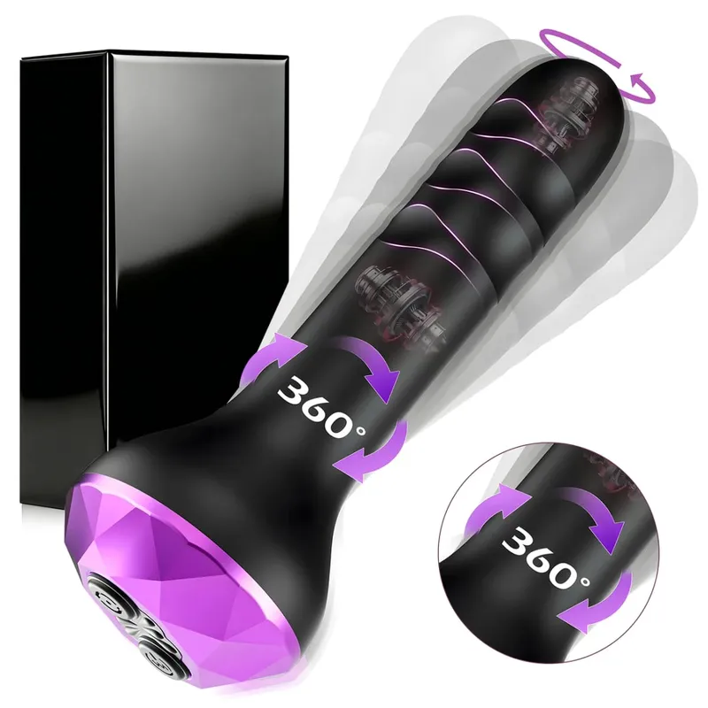 Anal Rotating Vibrator Male Prostate Massager Vibrating Butt Plug Anal Dildo Butt plug Adults Sex Toys for Women Men Gay