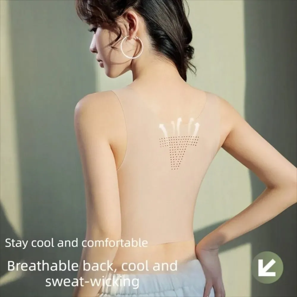 S/M/L/XL/XXL/XXXL/XXXXL Liquid Foundation Underwear Traceless Chest Binding U Neck Design Invisible Seamless Bra Fixed Cup — image 2