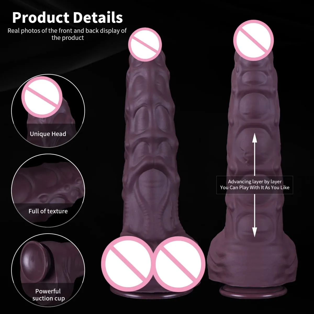 Ultra stor og tyk Realistisk Dildo Anal Plug Heste Penis Lang Butt Plug Anus Expansion Stimulator Analsex legetøj til Kvinder Mænd — image 2