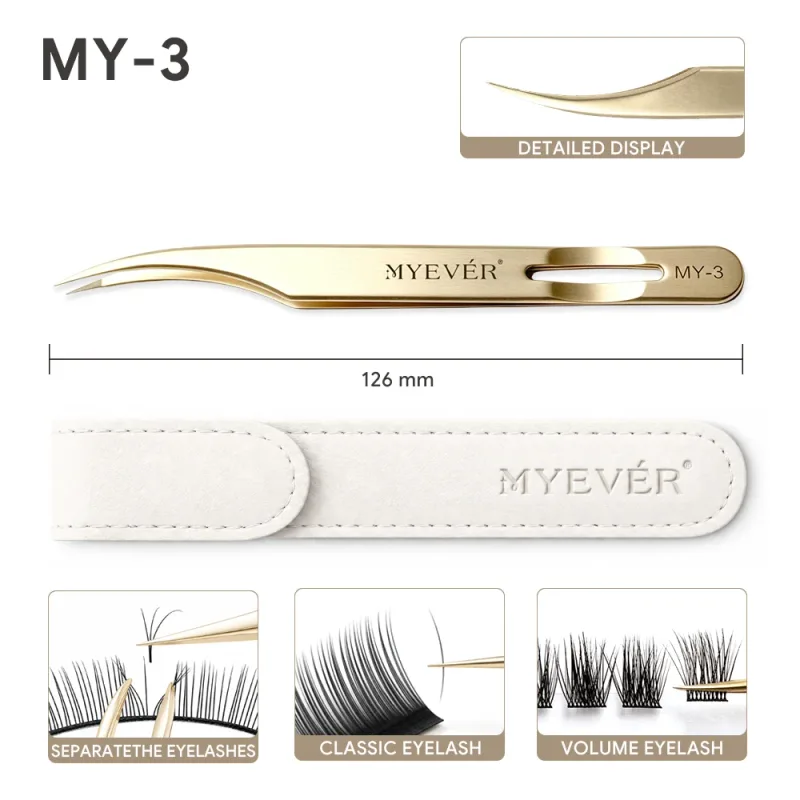 Anti-Slip Eyelash Extension Tweezers Steel High-Density Fiber Tip Eyelash & Eyebrow Professional Precision Makeup Tools — image 8
