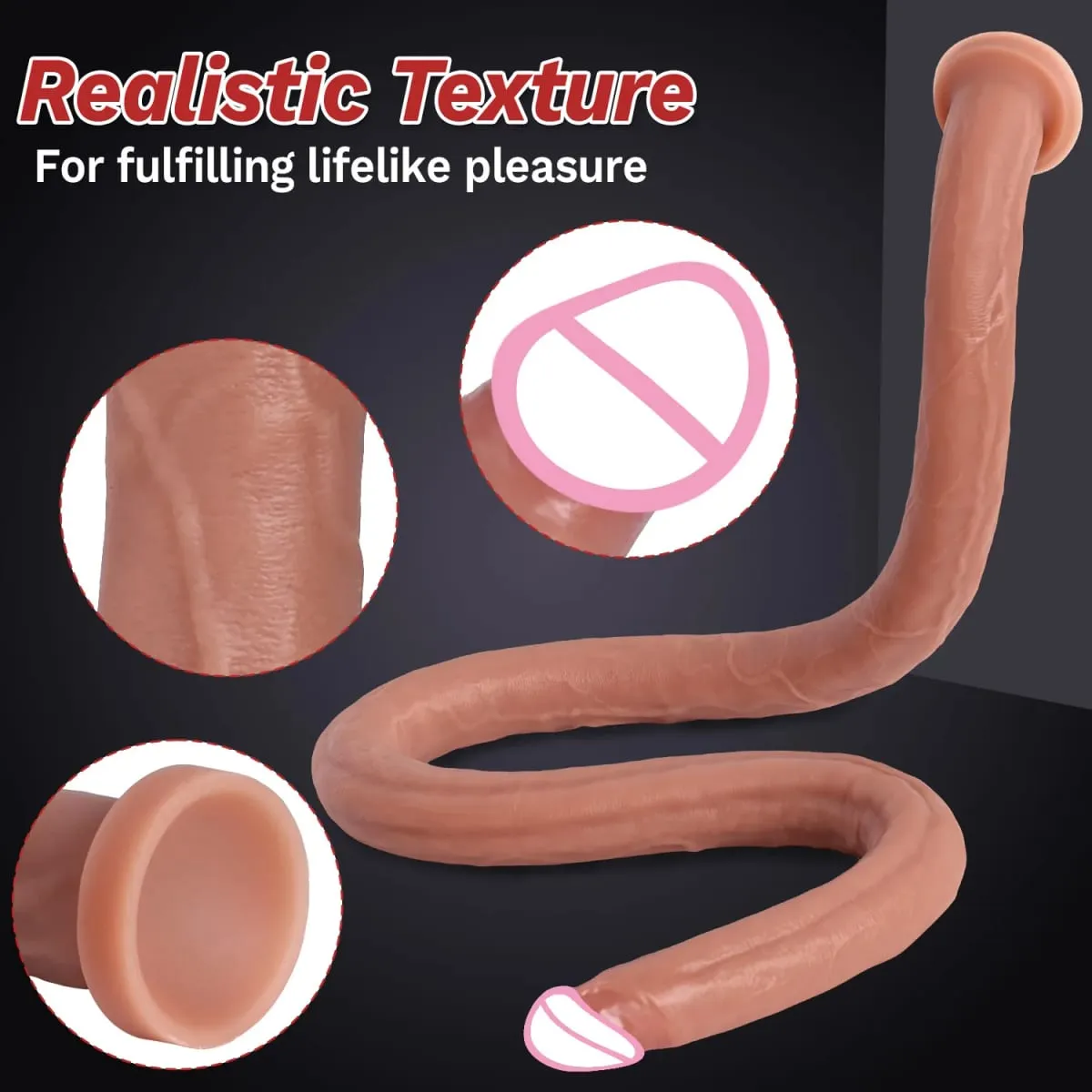 Extra Long Realistic Dildos G Spot Stimulation Deep Touch Penis Vagina Anal Dildo Dick Adult Sex Toys for Women Men Butt Plug — image 3