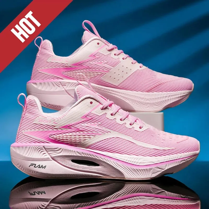 Running Shoes Carbon Board Speciality Marathon Men Sports Breathable Lightweight Women's Comfortable Athletic Nonskid Sneakers — image 3