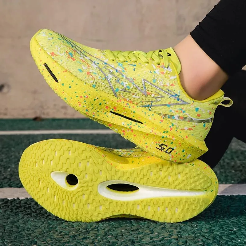Marathon Men Sports Running Shoes Carbon Board Air Cushion Breathable Lightweight Women's Comfortable Athletic Nonskid Sneakers — image 6