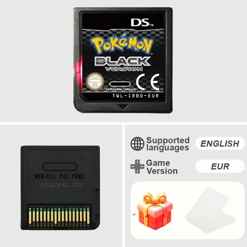 Cartouche de jeu NDS série Pokemon platine perle diamant HeartGold SoulSilver USA/EUR/FRA/ITA/NOE/AUS/ESP Version pour NDS