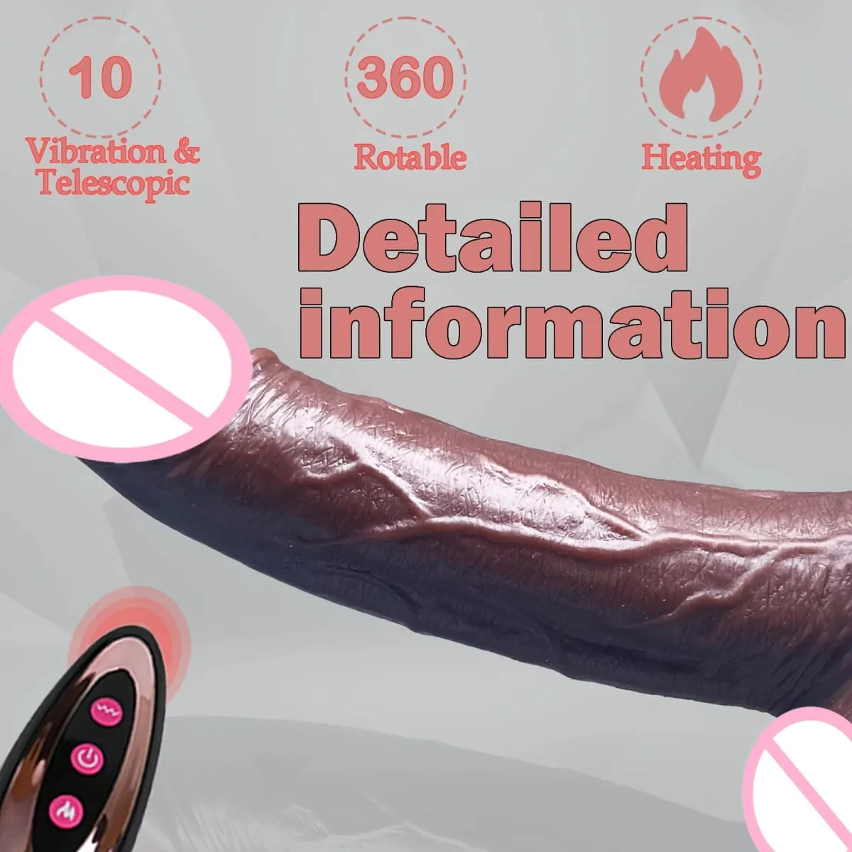 Dildo 1pc Adult Sex Toy Stimulates G-Spot Anal 22cm Thrust Dildo Vibrator 10 Vibration Mode and Suction Cup Suitable for Couples — image 3