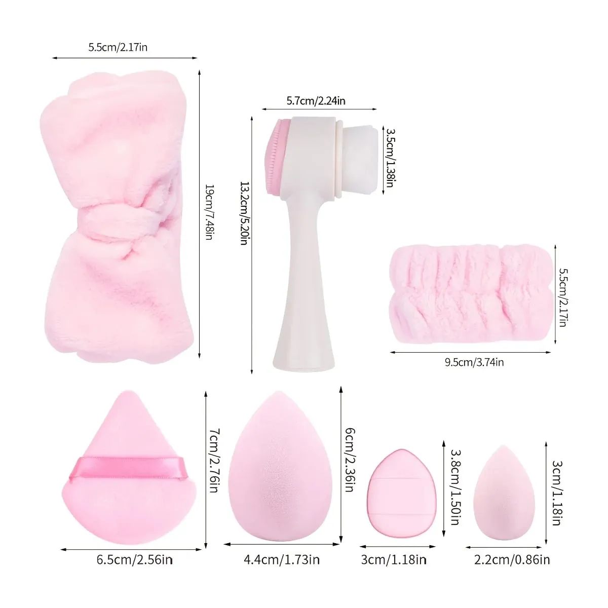 24PCS Vegan Makeup Kit - Hypoallergenic Brushes & Sponges with Travel Case Pastel Beauty Set for Sensitive Skin (Gift Ready) — image 2