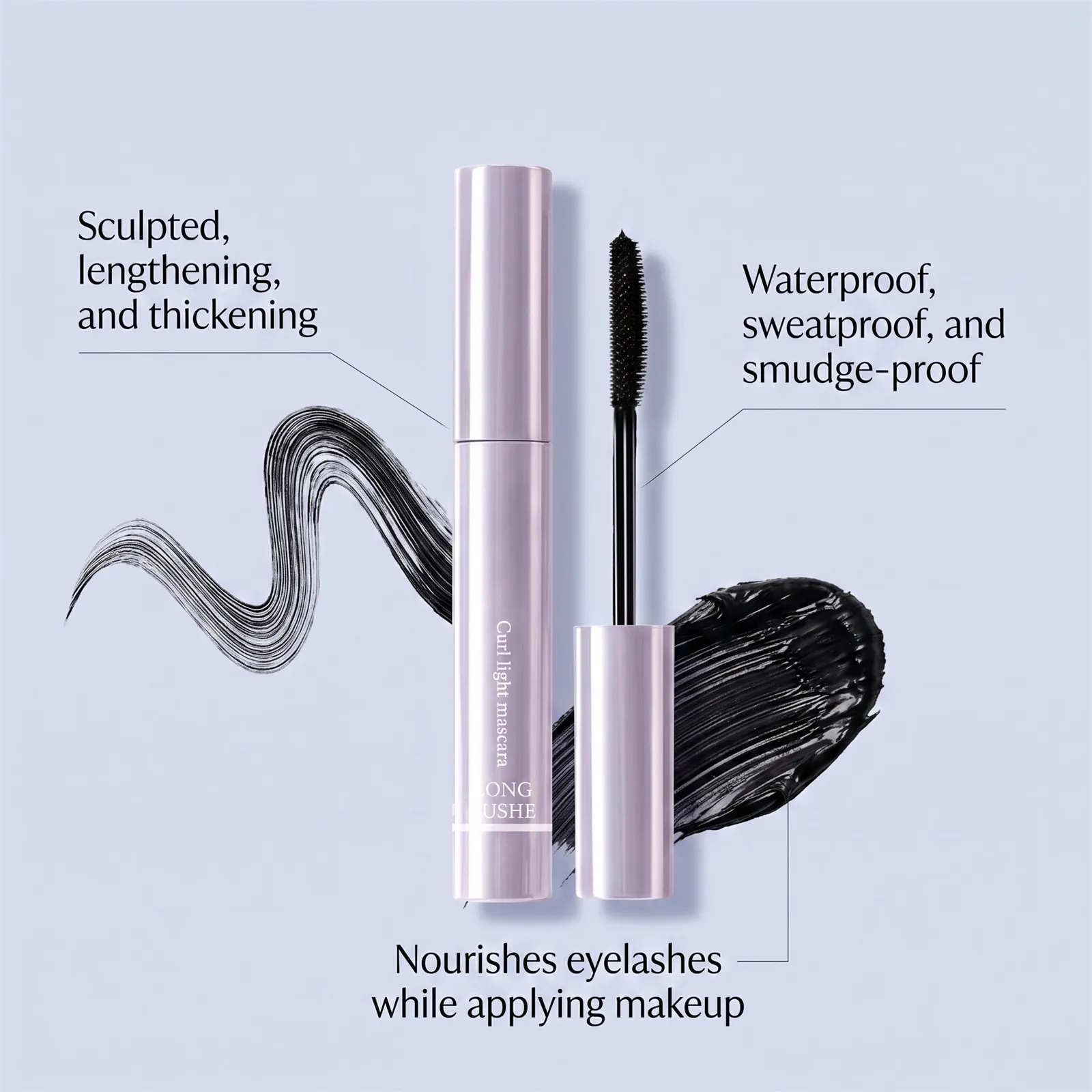 Waterdichte 3D Verlenging Mascara Zwarte Wimper Verlenging Wimpers Borstel Langdurige Zijde Volumizing Mascara Cosmetica Gift — image 2