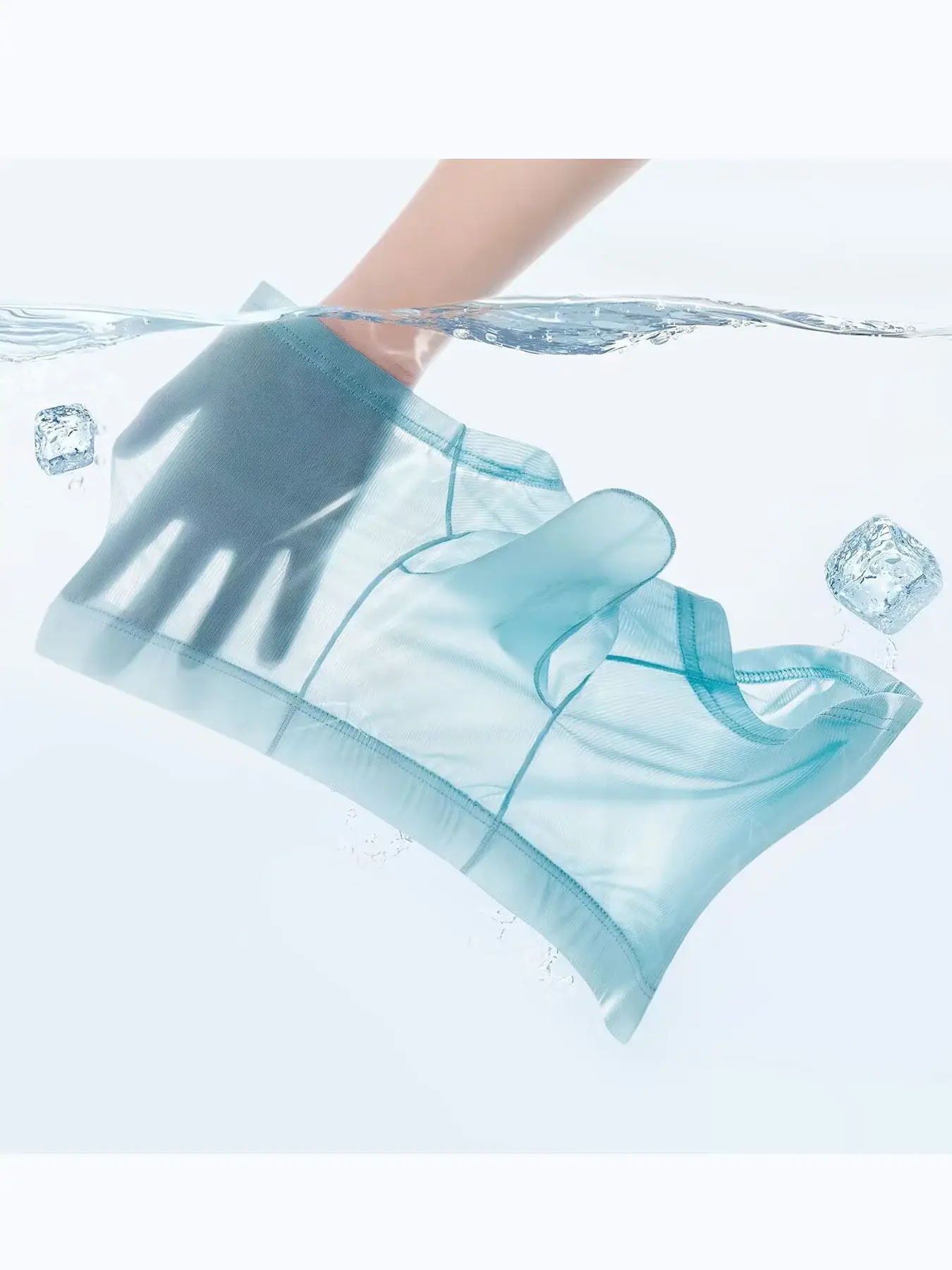 Genomskinliga boxerbyxor Herr Sexiga underkläder Ultratunna kalsonger Se Through Ice Sidenbyxor Släta glansiga underkläder — image 3