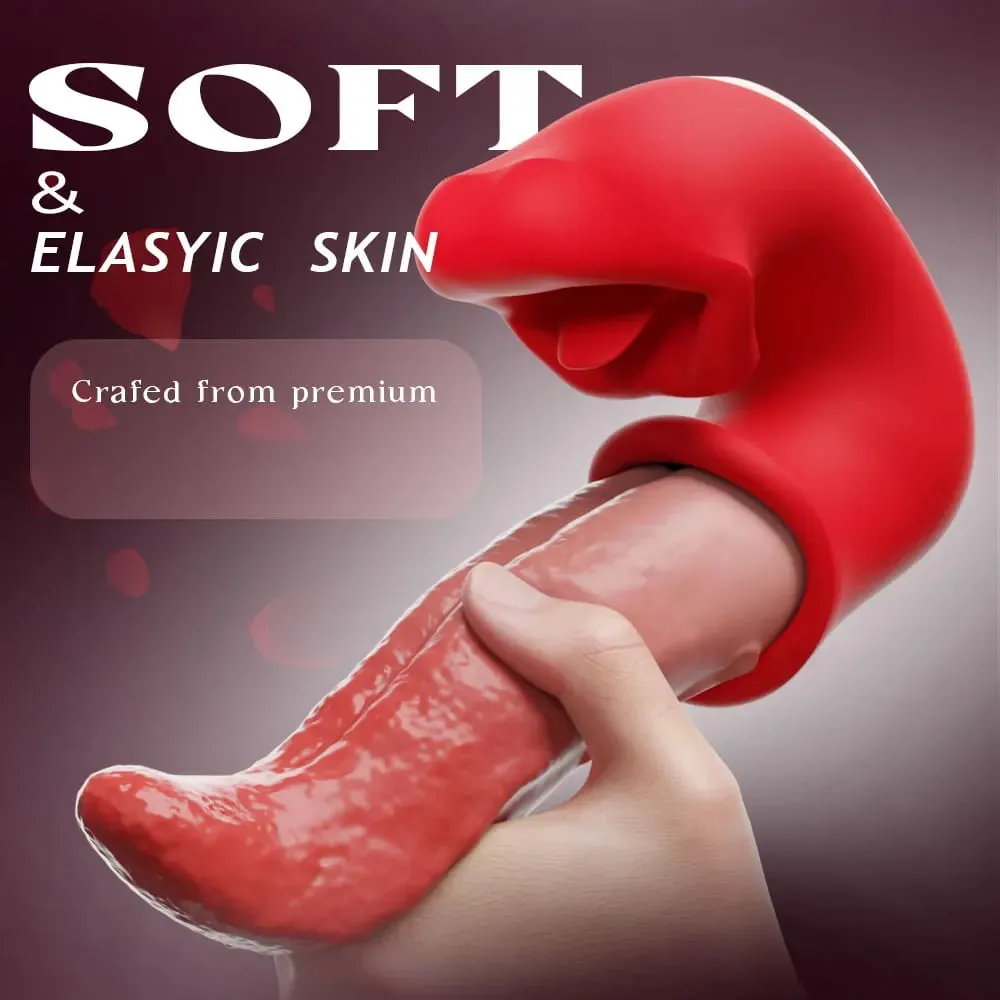 Tongue Vibrator Adult Rose Sex Toys Dildo for Women with 10 Vibrating Swinging G Spot Clit Stimulator Adult Supplies for Female — image 3
