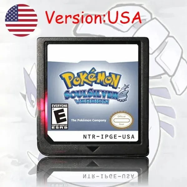 Pokemon Series DS ตลับเกม Diamond Platinum Pearl HeartGold SoulSilver สีดำสีขาวหลายภาษาสำหรับ NDS/2DS — image 5