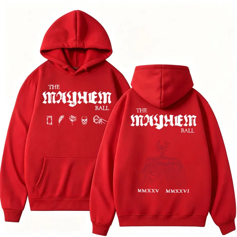 Lady Gaga The MAYHEM Ball Red Dress Hoodies Fashion Pop Music Vintage Sportwear Loose Fleece Casual Men Women Sweatshirt Gifts — image 22