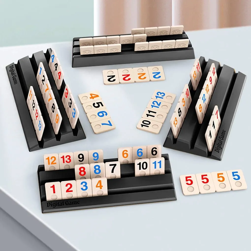 Портативный дорожный игровой набор Cards Deluxe, 112 шт., классические блочные карты, мини-маджонг, веселая настольная игра, подходит для 2-4 игроков