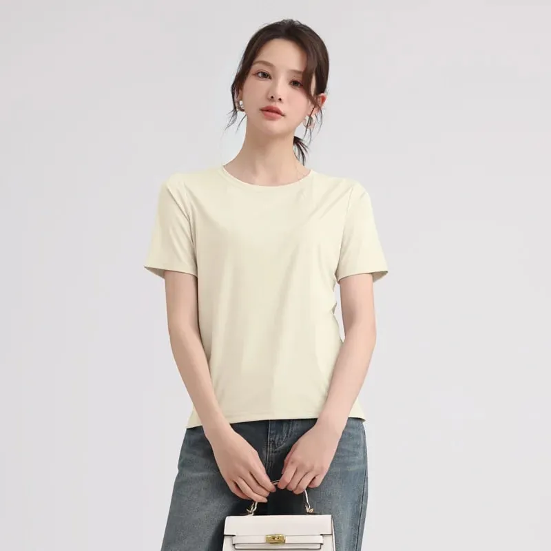 Outdoor Lightweight Quick-Dry Sports Shirt: Summer Cooling Quick-Dry T-Shir Women Round-Neck Loose-Fit Short Sleeve Sports — image 3