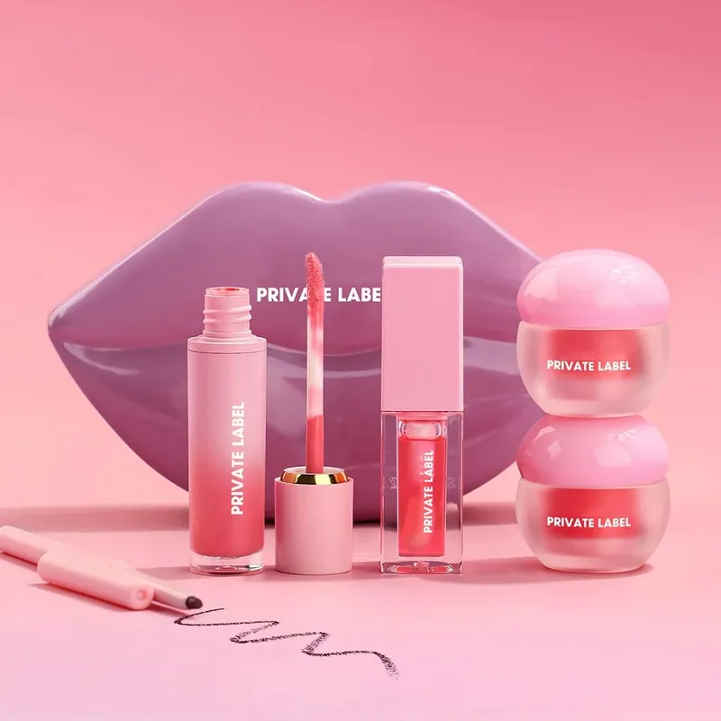 Veganes 5-in-1-Lippen-Make-up-Set, Glanz-Öl-Maske, Liner-Peeling, Private Label, individuelles Logo, Großhandel, Großlieferung für Wiederverkäufer — image 2