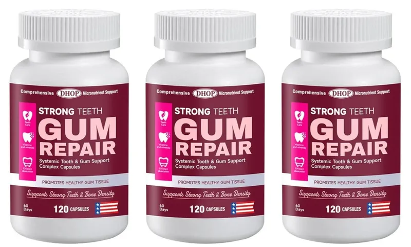 Las cápsulas para dientes fuertes apoyan el esmalte dental y la salud del tejido de las encías con vitamina C, vitamina D3, K2, calcio y zinc, 120 cápsulas — image 9