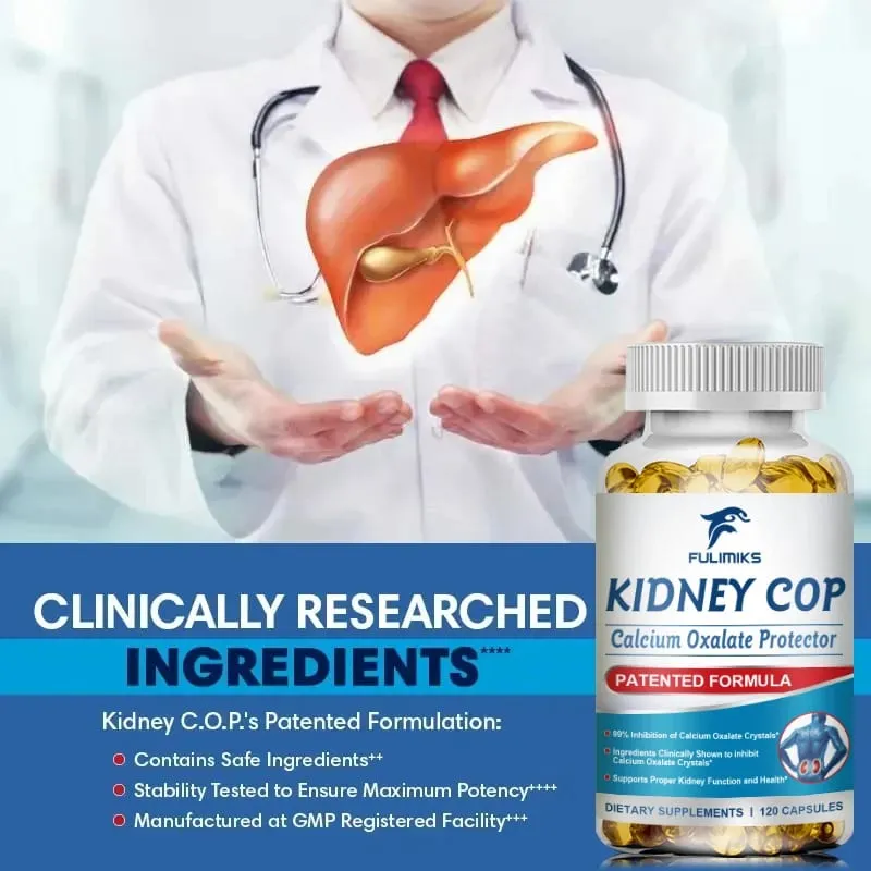 Advanced Kidney Care Capsules with Citric Acid & Vitamin B6 Supports Crystal Reduction Kidney & Urinary Health