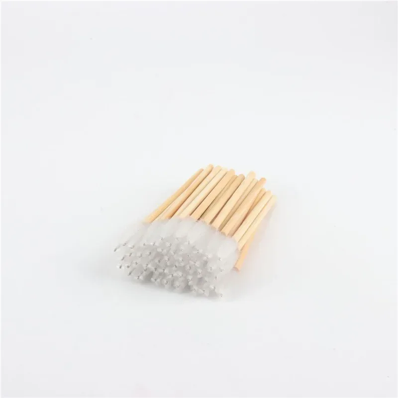 50pcs Bamboo Stick Disposable Flocked Lip Brushes Portable Lip Gloss Applicator Wands Lipstick Makeup Lash Tattoo Beauty Tools — image 7