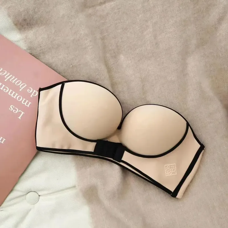 NEW Women's Cotton Bra Sexy Underwear Fashion Push Up Comfort Brassiere Strapless Breathable Underwear Female Lingerie — image 4