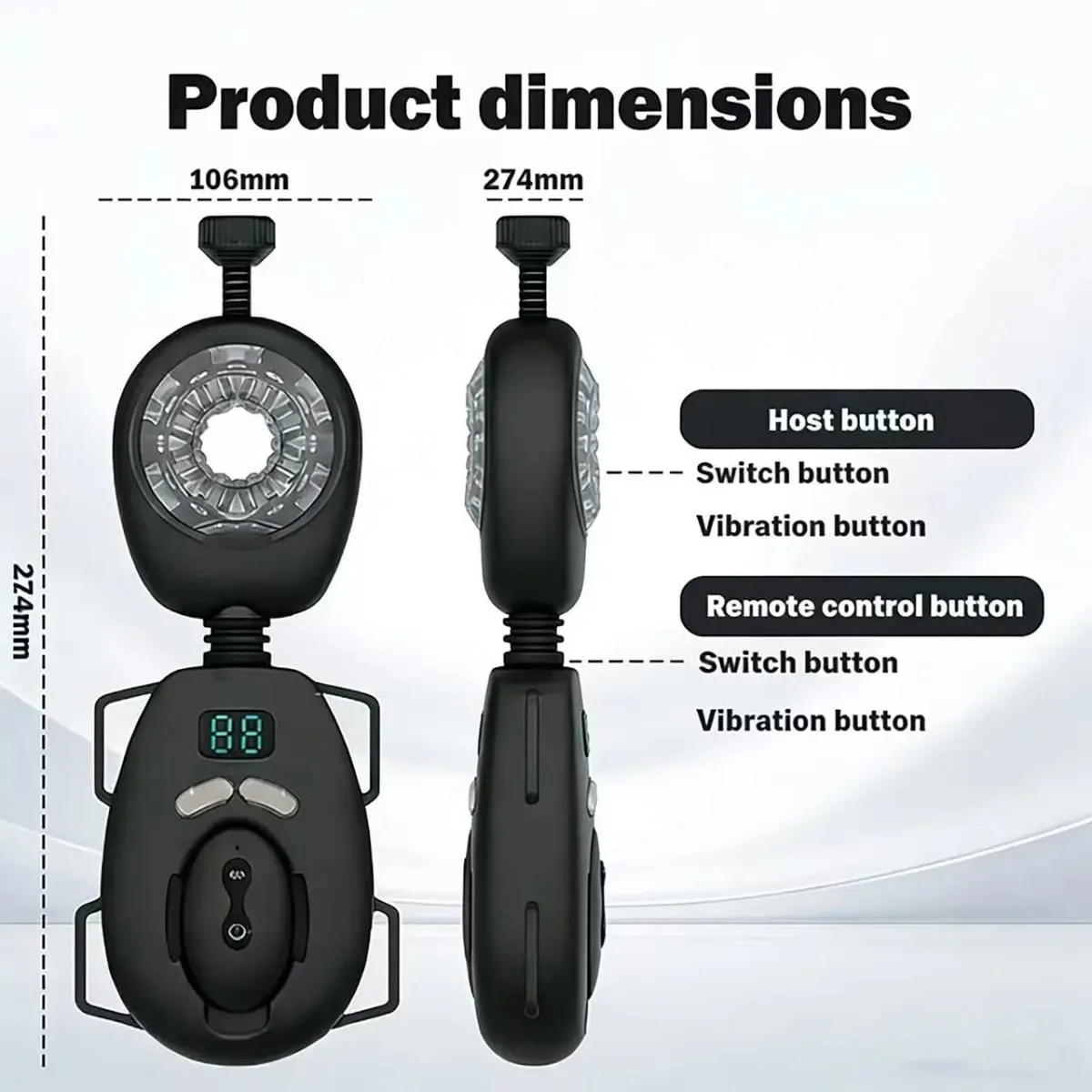 Sex Toys for Men Automatic Swing Male Masturbator with Wearable Belt Thrusting Masturbator Cup Remote Control Adult Supplies — image 6
