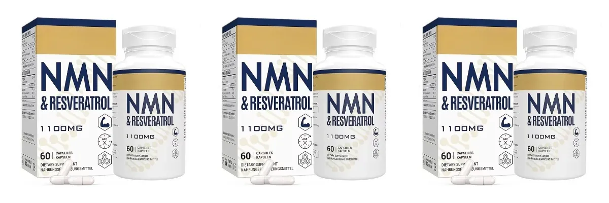 NMN & Resveratrol Supplement – 1100mg Capsules for Cellular Health DNA & Telomere Support with Black Pepper Extract – 60 Ct — image 9