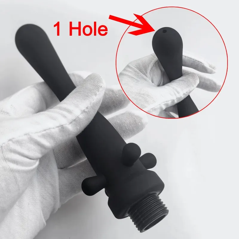 1Pcs Silicone butt flush plug-in shower enema anal dilators toilet cleaner adults sex toys BDSM Bondage sexual wellness — image 12