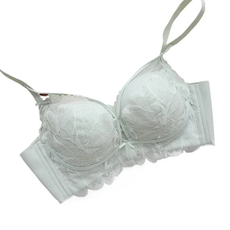 French Garden MOYISU Lace Bra Set 32-38 AB Wireless Thin Cup Push Up Anti Sag セクシー Support Lingerie Suitable Small Bust
