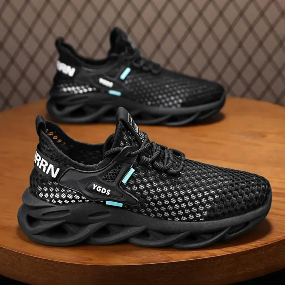 Breathable Mesh Summer Men Platform Sneakers Lightweight Casual Loafers Shoes for Running Tennis Hiking Outdoor Daily Wear — image 4