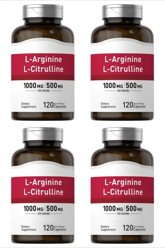 Amino Acid Supplement Capsules 120 Count Provide Energy & Healthy Living Support with 1000mg L-Arginine and 500mg L-Citrulline